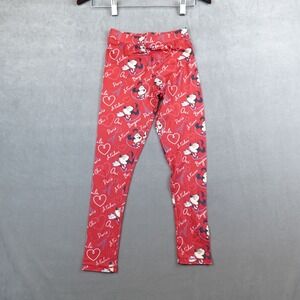 Disney Parks Epcot Paris Pavilion Minnie Jet'Aime Leggings Girls Medium Red